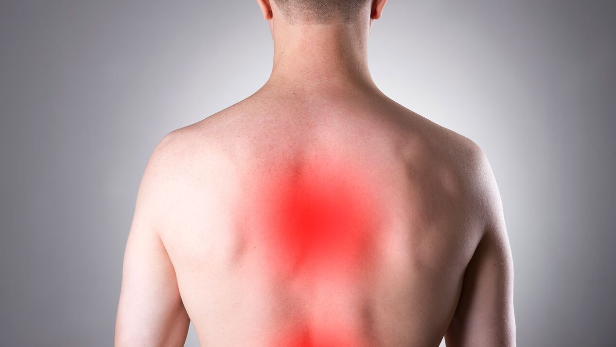 болка в гърба поради остеохондроза